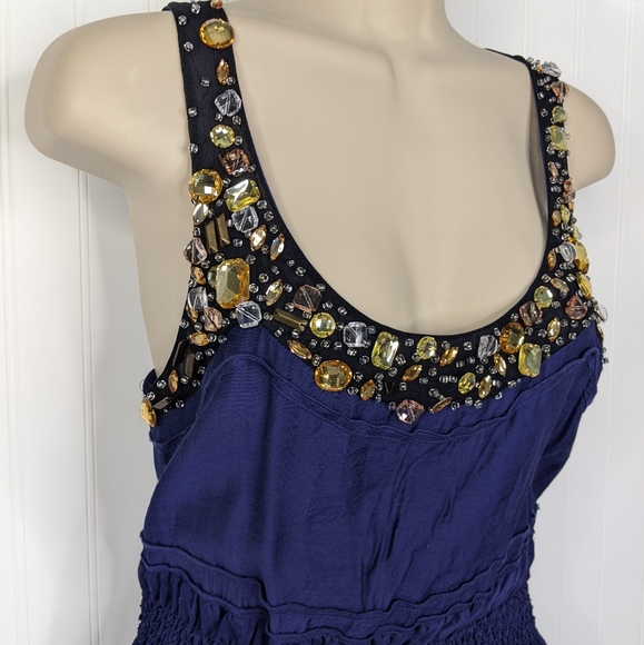 ANDREW MARC NY Jeweled Neck Bubble Dress Sz 6 - Picture 7 of 15